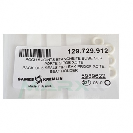 Sames Kremlin Düsensitzdichtung XCITE – Satz à 5 Stück für Kremlin XCITE und Black Finish X.C