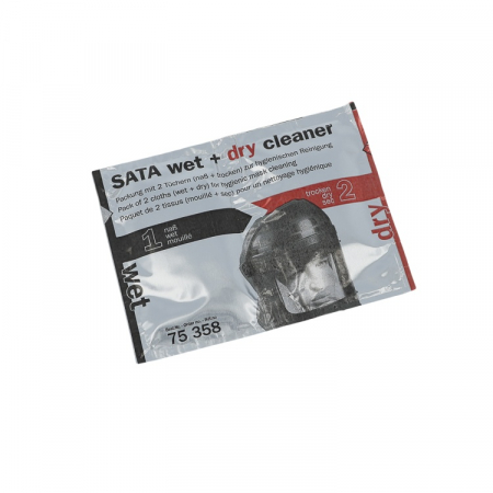 SATA wet & dry cleaner – feuchte und trockene Reinigungstücher für Atemschutzmasken
