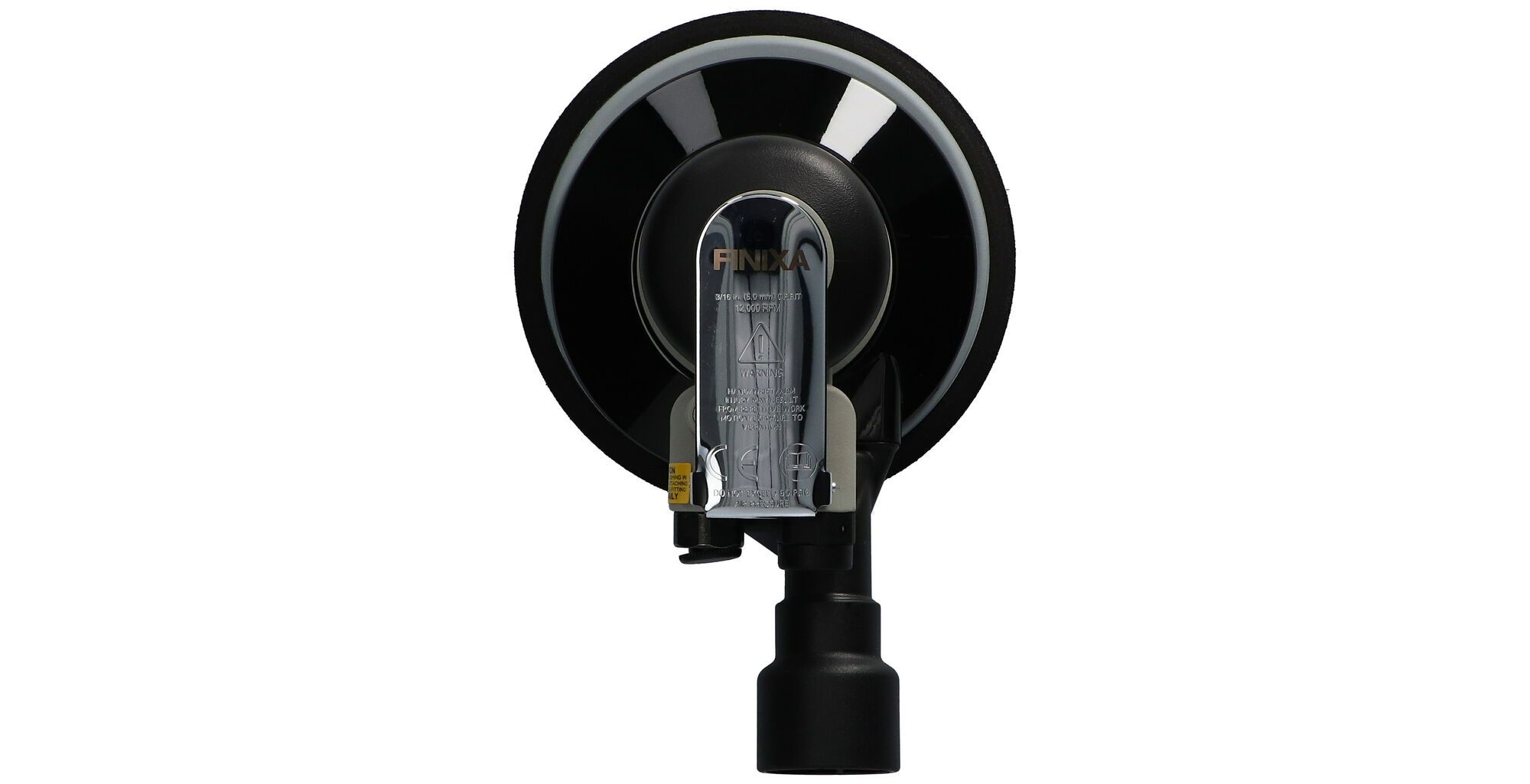 finixa-premium-pneumatische-schleifmaschine-draufsicht Draufsicht der FINIXA Premium pneumatischen Schleifmaschine mit 150 mm Schleifteller